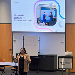 Raju at Microsoft AI train-the-trainer event