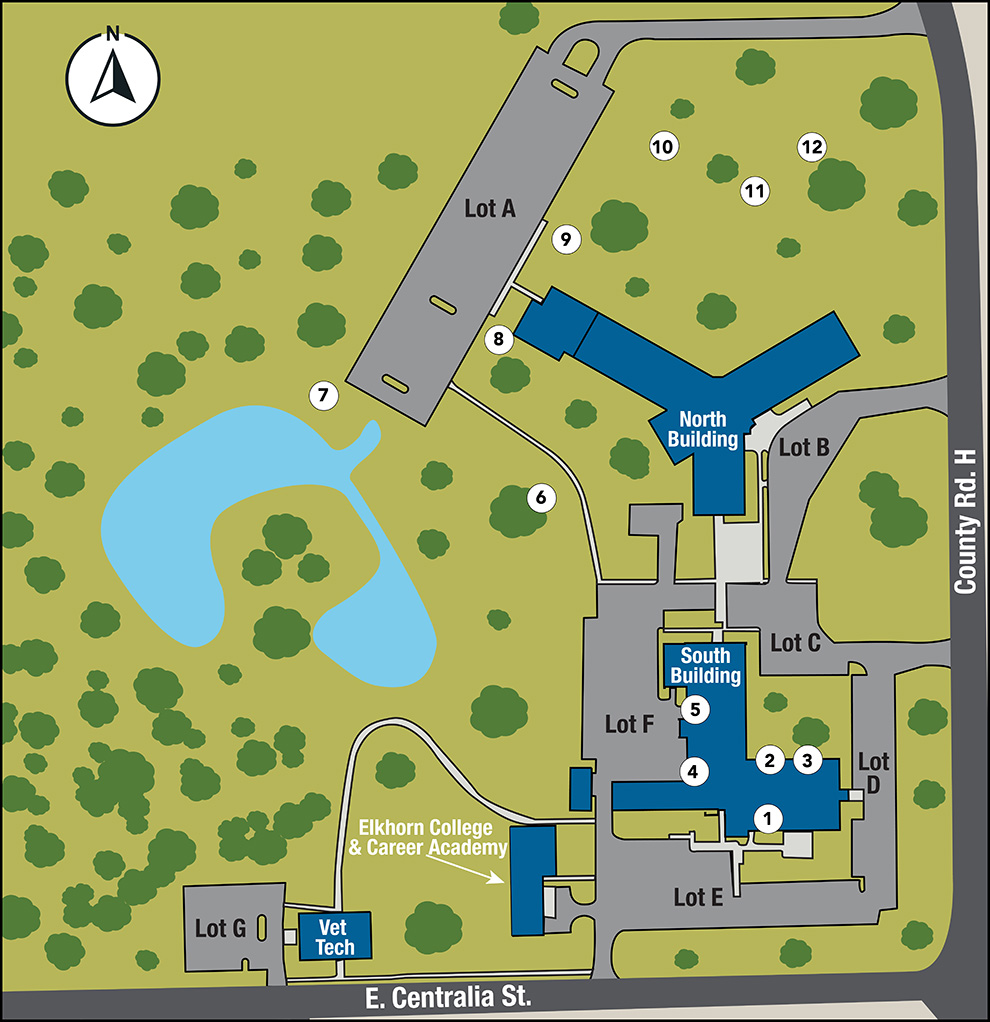 Elkhorn Campus Sustainability Walking Map Image