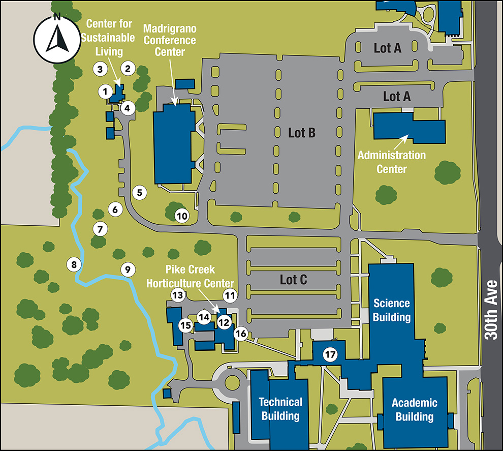 Kenosha Campus Sustainability Walking Map Image