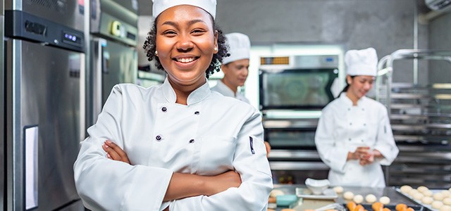 Apprentice in a kitchen setting